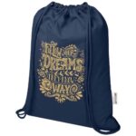 Oregon Blend 140 g/m² GRS recycled drawstring bag 5L - Image 7