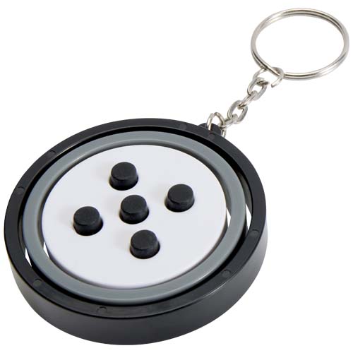 17598509834001 Spinx recycled plastic gyroscope fidget keychain - Image 1