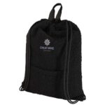 Bear GRS recycled sherpa drawstring backpack 9L - Image 8