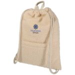 Bear GRS recycled sherpa drawstring backpack 9L - Image 2