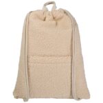 Bear GRS recycled sherpa drawstring backpack 9L - Image 3