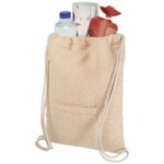 Bear GRS recycled sherpa drawstring backpack 9L - Image 4