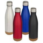 Cove 500 ml double wall vacuum insulated stainless steel water bottle with cork details - Image 7
