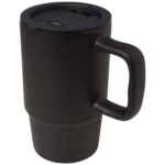 Carter 450 ml ceramic mug with plastic lid - Image 11