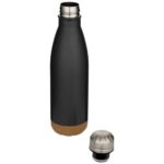 Cove 500 ml double wall vacuum insulated stainless steel water bottle with cork details - Image 20