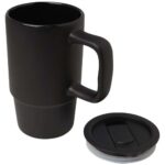 Carter 450 ml ceramic mug with plastic lid - Image 14