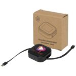Gloas 5-in-1 recycled retractable data sync and 100W fast charge cable with smartphone tool kit - Image 10