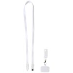 Franz recycled plastic smartphone lanyard with built-in data sync and 65W fast charge 5-in-1 cable - Image 5