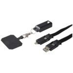 Franz recycled plastic smartphone lanyard with built-in data sync and 65W fast charge 5-in-1 cable - Image 12