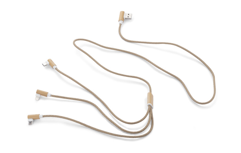 175986170335050 3 in 1 USB cable FLAX - Image 1
