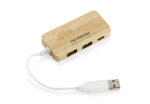 Bamboo splitter USB HUB with replaceable plug - RIVO - Image 9