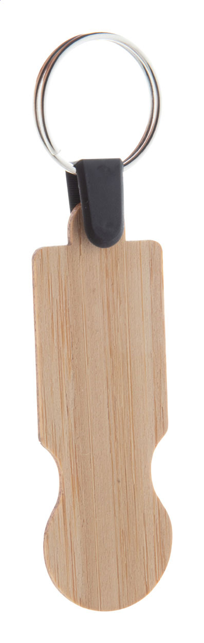 BooCart EU bamboo trolley coin keyring