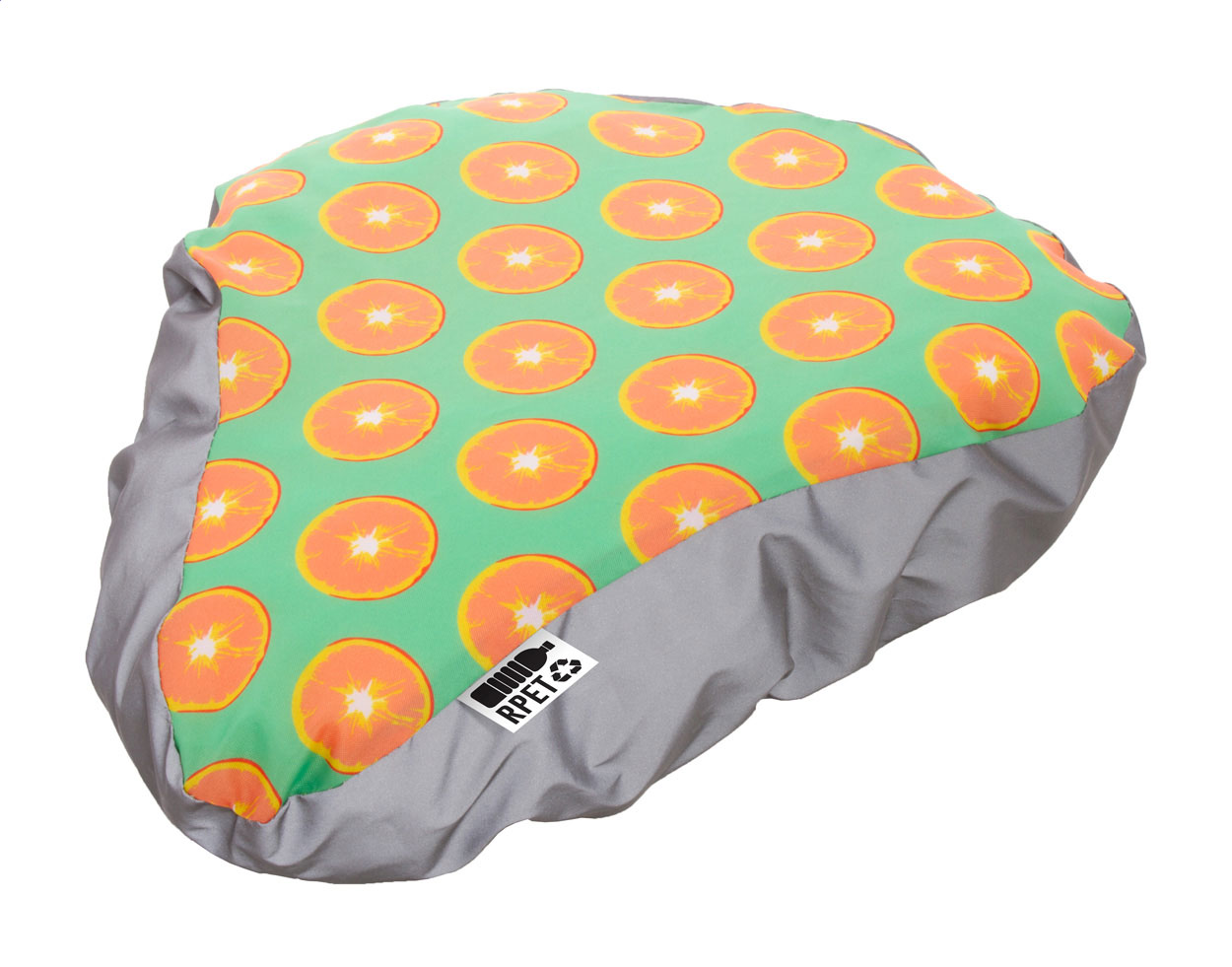176118373828105 CreaRide Reflect custom RPET bicycle seat cover - Image 1