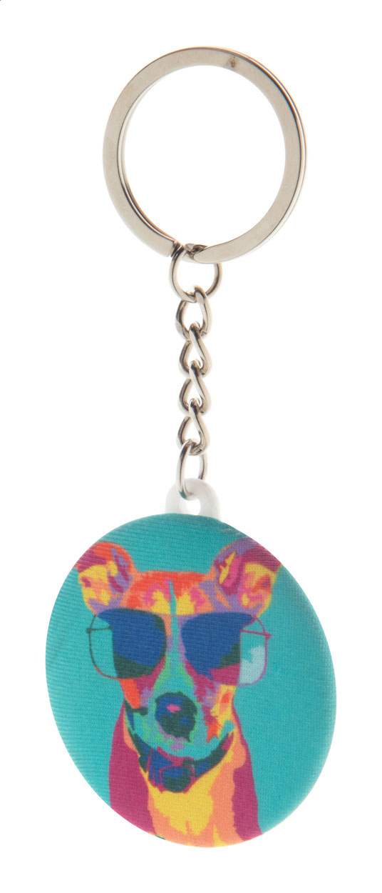 176118852520168 KeyBadge RPET Mini pin button keyring - Image 1