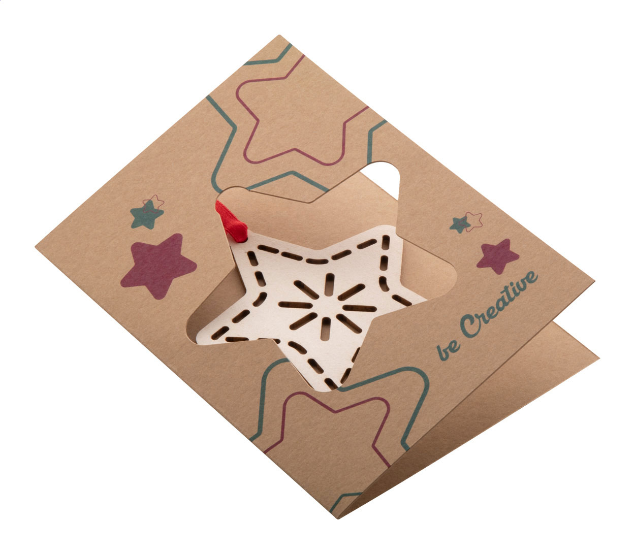 176140632598716 TreeCard Eco Christmas card, star - Image 1