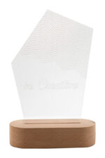 Woodify LED light trophy, pentagon - Image 11
