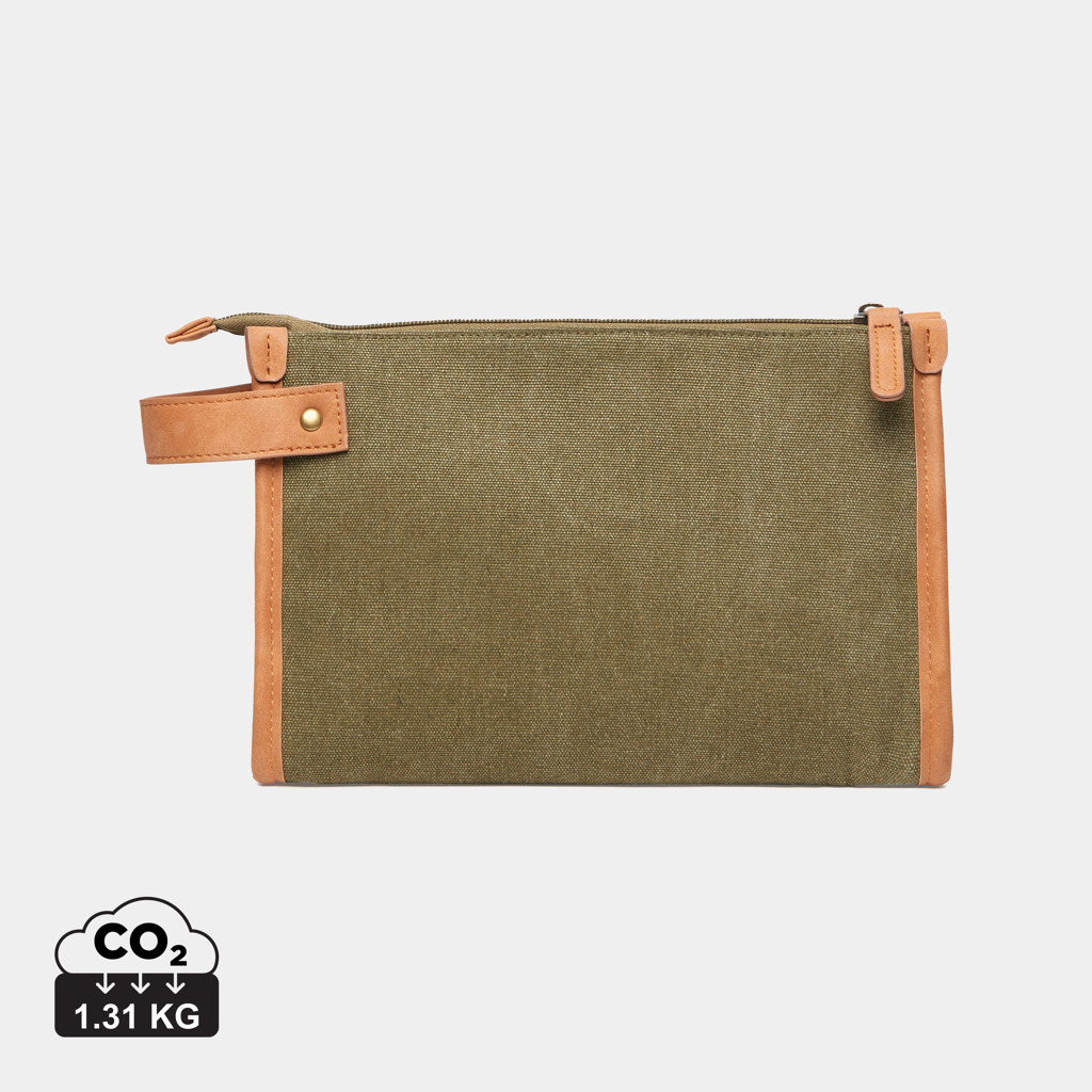 177075983916238 VINGA Bosler GRS recycled canvas toiletry bag - Image 1