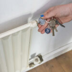 RCS recycled zinc alloy radiator key keychain with coin - Image 3