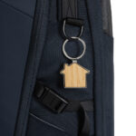 RCS recycled zinc alloy house keychain with bamboo - Image 4