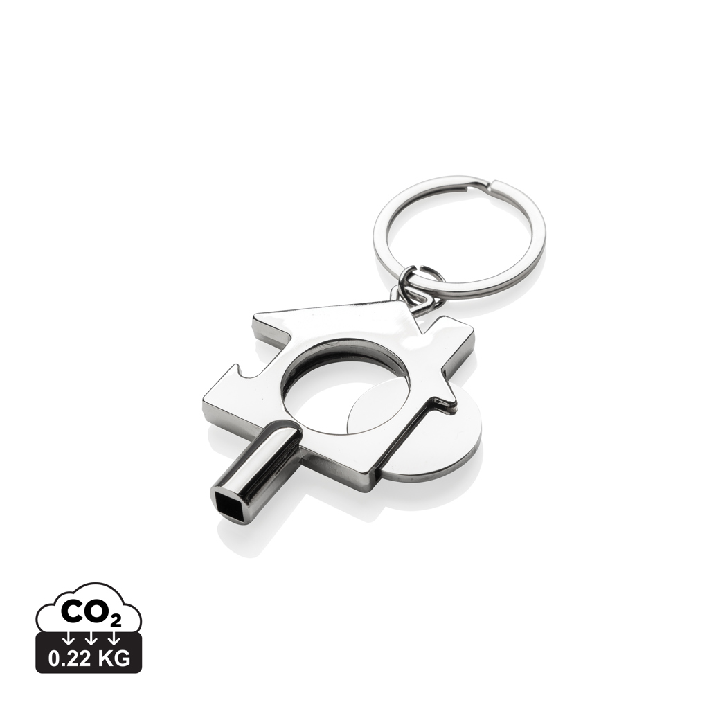 177076000441627 RCS recycled zinc alloy 3 in 1 keychain - Image 1