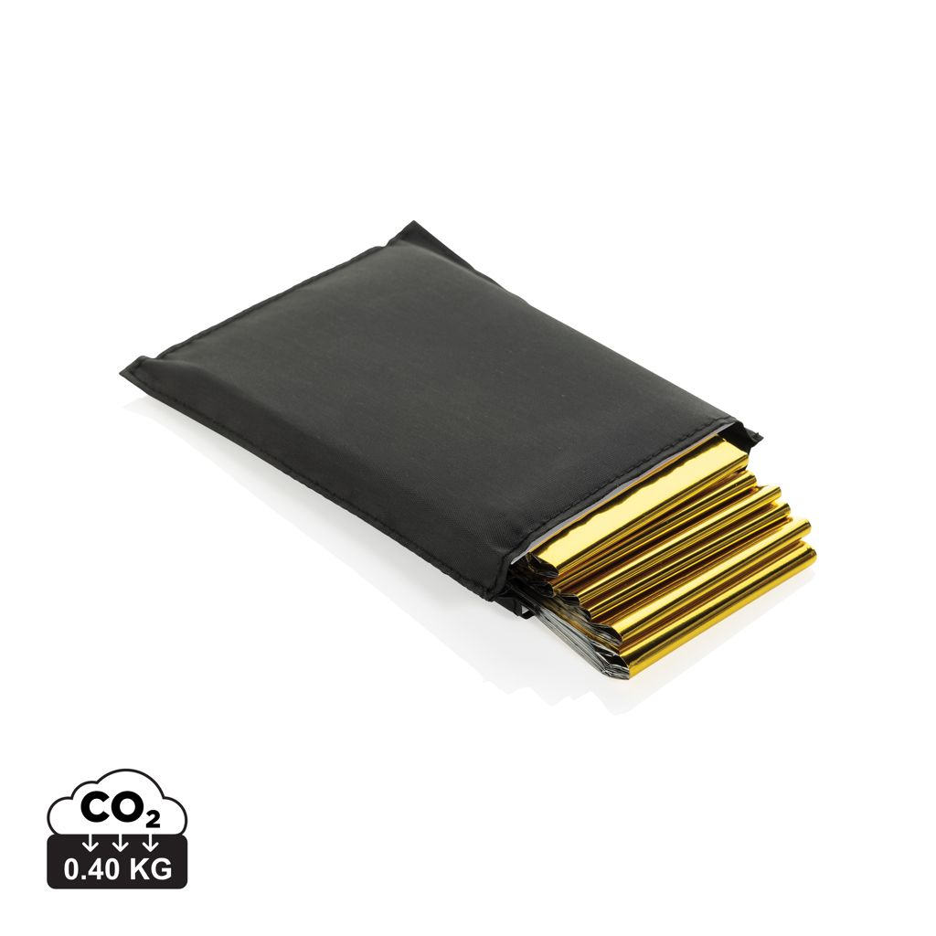177076011327274 Solra emergency blanket in RCS recycled RPET pouch - Image 1