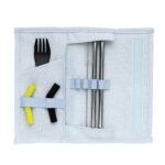 Tierra 2pcs straw and cutlery set in pouch - Image 16