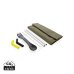 Tierra 2pcs straw and cutlery set in pouch - Image 25