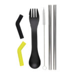 Tierra 2pcs straw and cutlery set in pouch - Image 29