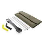 Tierra 2pcs straw and cutlery set in pouch - Image 32