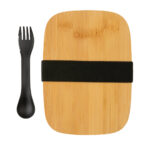 Stainless steel lunchbox with bamboo lid and spork - Image 6