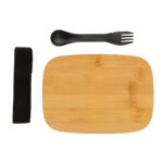 Stainless steel lunchbox with bamboo lid and spork - Image 7