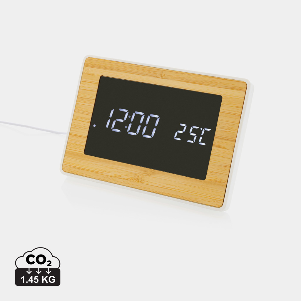 177076024912406 Utah RCS recycled plastic and bamboo LED clock - Image 1