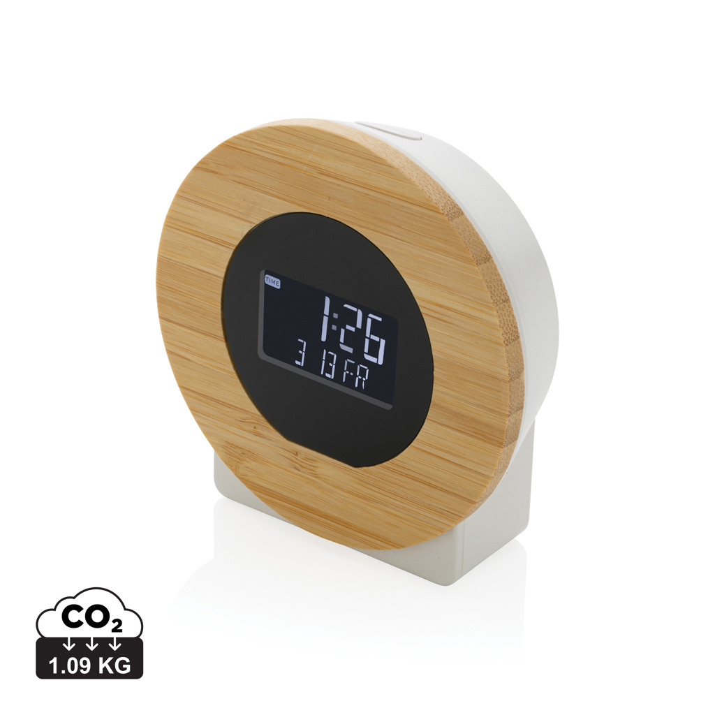 177076025521463 Utah RCS rplastic and bamboo LCD desk clock - Image 1