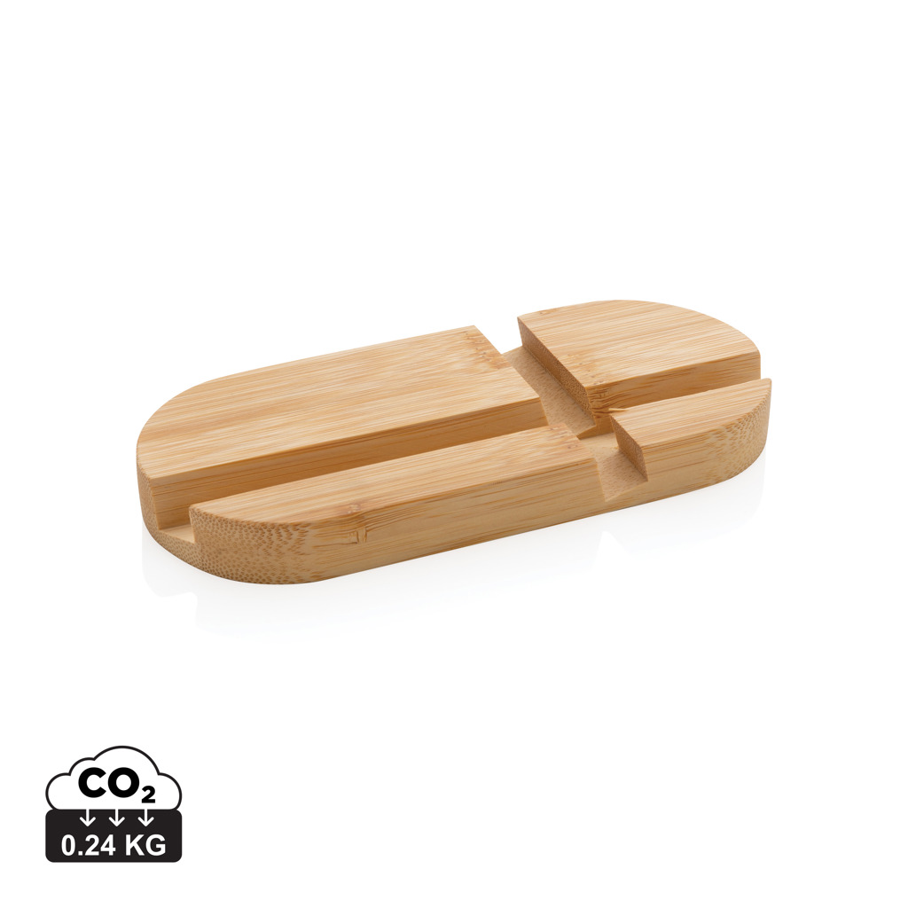 17707603216184 Bamboo tablet and phone holder - Image 1