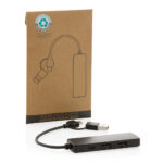 RCS recycled plastic USB hub with dual input - Image 4