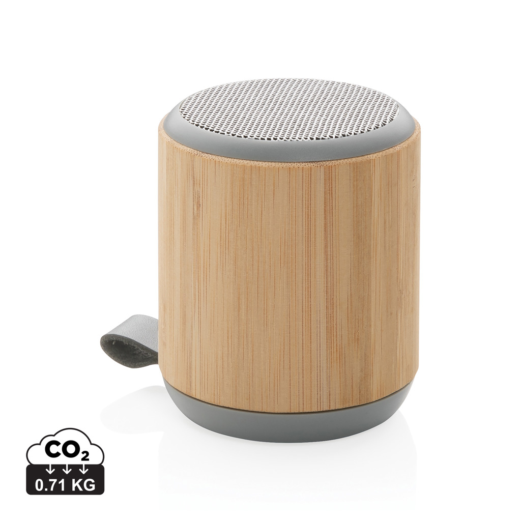 177076096426256 Bamboo and fabric 3W wireless speaker - Image 1