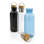 RCS RPET bottle with bamboo lid and handle - Image 19