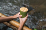 GRS certified recycled PP mug with bamboo lid - Image 29