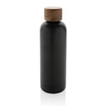 Wood RCS certified recycled stainless steel vacuum bottle - Image 2