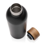 Wood RCS certified recycled stainless steel vacuum bottle - Image 4