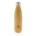 Vacuum insulated stainless steel bottle with wood print - Image 6