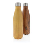 Vacuum insulated stainless steel bottle with wood print - Image 7