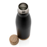 Vacuum stainless steel bottle with bamboo lid and bottom - Image 5