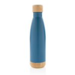 Vacuum stainless steel bottle with bamboo lid and bottom - Image 14