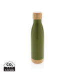 Vacuum stainless steel bottle with bamboo lid and bottom - Image 23