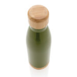 Vacuum stainless steel bottle with bamboo lid and bottom - Image 26
