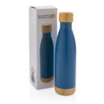Vacuum stainless steel bottle with bamboo lid and bottom - Image 21