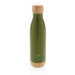 Vacuum stainless steel bottle with bamboo lid and bottom - Image 28