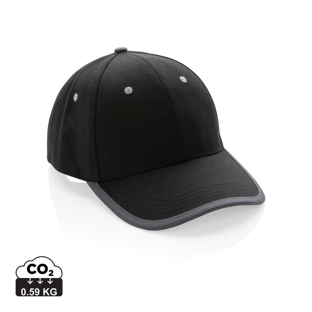 177076275619955 Impact AWARE™ Brushed rcotton 6 panel contrast cap 280gr - Image 1