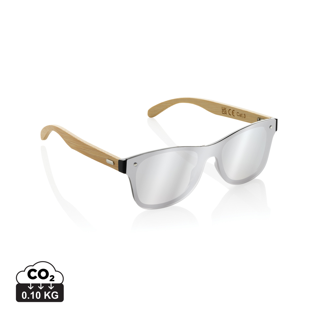 17707628606979 Prism RCS recycled plastic sunglasses with bamboo frame - Image 1